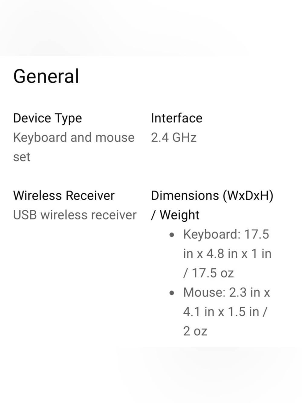 Dell Wireless Keyboard and Mouse Set - - Picture 3 of 11